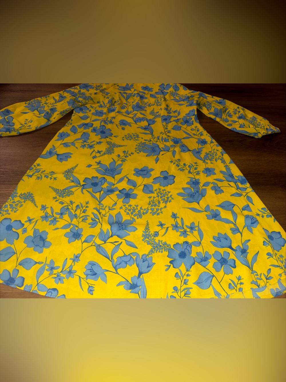Cabi Yellow & Blue Floral Tunic Dress – Size Medium - Picture 10 of 10